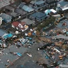 Cảnh đổ nát sau trận sóng thần ở thành phố Hitachinaka, tỉnh Ibaraki. (Nguồn: AFP/TTXVN)