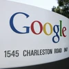 Logo của Tập đoàn Google tại trụ sở Mountain View ở thung lũng Silicon, miền Nam San Francisco. (Nguồn: AFP/TTXVN)