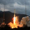Tàu thăm dò mặt trăng không người lái Hằng Nga 2 được phóng đi từ Trung tâm phóng vệ tinh Tây Xương ở tỉnh Tứ Xuyên, Trung Quốc ngày 1/10/2010. (Nguồn: THX/TTXVN)