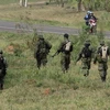 Binh sỹ Paraguay tuần tra gần sở cảnh sát - nơi bị EPP tấn công hồi tháng trước. (Nguồn: Reuters) 
