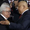 Tổng thống Palestine Abbas và Tổng thống nước chủ nhà Chavez trong cuộc gặp tại Điện Miraflores ở Caracas ngày 11/10. (Nguồn: AP) 