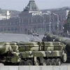 Tên lửa đạn đạo của Nga tại Quảng trường Đỏ. (Nguồn: AFP)