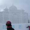 Công trình Taj Mahal bằng băng tuyết. (Nguồn: Internet)