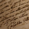 Chữ ký của Galilei trên tài tiệu được trưng bày tại cuộc triển lãm. (Nguồn: Reuters)