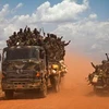 Xe chở binh sỹ Quân đội giải phóng Nhân dân Nam Sudan từ Bentiu tới Heglig. (Nguồn: AFP/ TTXVN)