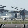 Máy bay quân sự Osprey vừa được chuyển đến căn cứ Iwakuni ngày 23/7. (Nguồn: Kyodo/TTXVN)
