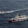 Tàu tuần tra Trung Quốc tại vùng biển Nhật Bản ngày 11/7. (Nguồn: AFP/TTXVN)