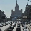 Quang cảnh một đường phố ở thủ đô Mátxcơva của Nga ngày 22/8. (Nguồn: THX/TTXVN)
