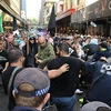 Đụng độ giữa người biểu tình và cảnh sát tại Sydney. (Nguồn: Phân xã Sydney)