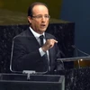 Tổng thống Pháp phát biểu tại Phiên họp toàn thể Đại hội đồng Liên hợp quốc khóa 67 ngày 25/9. (Nguồn: AFP)