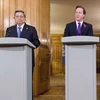 Thủ tướng Anh Cameron (phải) có cuộc gặp với Tổng thống Indonesia Yudhoyono đang trong chuyến thăm Anh ngày 1/11. (Nguồn: AFP/TTXVN)