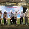 Lễ khởi công xây dựng trường mầm non Phú Xuân hồi tháng 5 vừa qua. (Nguồn: sngv.hue.gov.vn) 