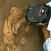 Nhà khảo cổ học đang khai quật một khu mộ cổ của người Maya được tìm thấy ở Guatemala. (Nguồn: BBC)