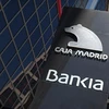 Biểu tượng Ngân hàng Bankia của Tây Ban Nha bên ngoài trụ sở ở Madrid. (Nguồn: Reuters) 