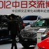 Ôtô của Honda tại hội chợ trương mại ở Bắc Kinh hồi tháng Chín năm nay. (Nguồn: Xinhua)
