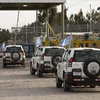 Xe của lực lượng gìn giữ hòa bình LHQ tại điểm kiểm soát Quneitra giữa Israel và Syria ngày 8/3. Ảnh minh họa. (Nguồn: AFP/TTXVN)
