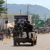 Binh sỹ của lực lượng nổi dậy trên phố ở thủ đô Bangui ngày 28/3. (Nguồn: AFP/TTXVN)