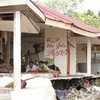 Cảnh tượng đổ nát sau trận động đất mạnh 8 độ Richter ở bờ biển phía Nam Samoa cuối tháng 9/2009. (Nguồn: AP)