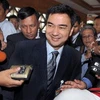 Thủ tướng Abhisit Vejjajiva sau cuộc bỏ phiếu bất tín nhiệm. (Nguồn: AFP/TTXVN)