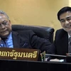 Phó Thủ tướng Thái Lan Suthep Thaugsuban và Thủ tướng Abhisit Vejjajiva. (Nguồn: Getty Images)