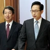 Thủ tướng Hàn Quốc Chung Un-chan (trái) và Tổng thống Lee Myung-bak. (Nguồn: Getty Images)