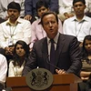 Thủ tướng Anh David Cameron phát biểu tại trụ sở công ty Infosys. (Nguồn: Reuters)