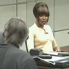 Naomi Campbell tại phiên tòa hôm 5/8. (Nguồn: AP)