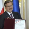 Tân Tổng thống Ba Lan Bronislaw Komorowski. (Nguồn: AFP/TTXVN)