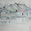 Bức ký họa “Đồng Viên - Phù Đổng - Gia Lâm 1967.” (Nguồn: anninhthudo.vn)
