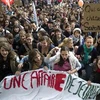 Người lao động Pháp tham gia cuộc biểu tình tại Montpellier. (Nguồn: AFP/TTXVN)
