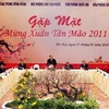 Phó Thủ tướng Thường trực Chính phủ Nguyễn Sinh Hùng phát biểu tại buổi gặp mặt mừng Xuân Tân Mão. (Ảnh: Nguyễn Dân/TTXVN)