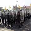 11 đại đội cảnh sát Thái Lan sẽ được nhằm đối phó với biểu tình quy mô lớn. (Nguồn: Reuters)