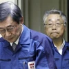 Chủ tịch Masataka Shimizu trong buổi họp báo ngày 13/3. (Nguồn: AP)