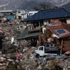 Cảnh hoang tàn sau động đất ở Nhật Bản. (Nguồn: AFP/TTXVN)