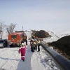 Đường vận chuyển mùa Đông ở mỏ dầu tại Nenetsky. (Nguồn: pvn.vn)