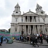 Phong trào "Chiếm lấy Phố Wall" đã lan sang đến nước Anh. (Nguồn: AFP/TTXVN)