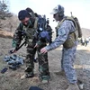 Binh lính Mỹ và Hàn Quốc trong một cuộc tập trận chung. (Nguồn: AFP/TTXVN)