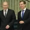 Tổng thống Nga Dmitry Medvedev và Thủ tướng Vladimir Putin tại Điện Kremlin. (Nguồn: AFP/TTXVN)