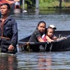 Ngập lụt tại thủ đô Bangkok ngày 27/10. (Nguồn: AFP/TTXVN)