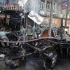 Hiện trường vụ nổ bom ở Narathiwat ngày 20/7. (Nguồn: AFP/TTXVN)