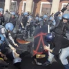 Đụng độ giữa cảnh sát và người biểu tình ở Rome. (Nguồn: AP)