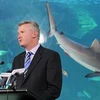 Ông Tony Burke trong lễ công bố lập công viên hải dương lớn nhất thế giới. (Nguồn: AFP)