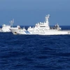 Tàu lực lượng phòng vệ bờ biển Nhật Bản. (Nguồn: AFP/TTXVN)