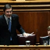 Thủ tướng Pedro Passos Coelho phát biểu trước cuộc bỏ phiếu tại Quốc hội. (Nguồn: THX/TTXVN)