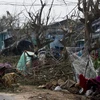 Cảnh tàn phá do bão Phailin gây ra tại Gopalpur ngày 13/10. (Nguồn: AFP/TTXVN)