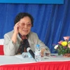 Nguyên Phó Chủ tịch nước Nguyễn Thị Bình chia sẻ tại Hội thảo. (Ảnh: Phạm Mai/Vietnam+).