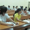 Thí sinh dự thi đại học năm 2011. (Ảnh: Phạm Mai/Vietnam+)