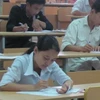 Thí sinh dự thi đại học năm 2011 tại Học viện Hành chính. (Ảnh: Phạm Mai/Vietnam+)
