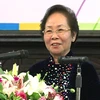 Phó Chủ tịch nước Nguyễn Thị Doan phát biểu tại lễ kỷ niệm 50 ngày thành lập Tổ chức Đại học Pháp ngữ. (Ảnh: Phạm Mai/Vietnam+)