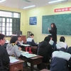Giờ học tại trường Trung học phổ thông Dân lập Đinh Tiên Hoàng. (Ảnh: Phạm Mai/Vietnam+)
